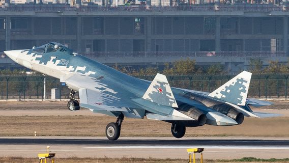 Perdana, Rusia Pamerkan Jet Tempur Generasi Kelima Sukhoi Su-57 Versi Ekspor di China