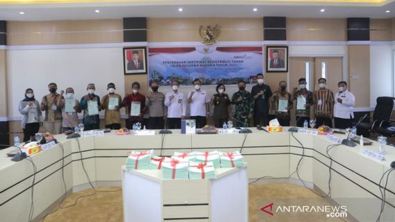 BPN OKU Menyelesaikan 621 Persil Sertifikat Reforma Agraria Tahun 2021