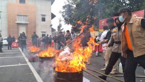 81 Kg Ganja Dibakar di Mapolda Yogyakarta,  Hasil Pengungkapan Kasus Selama Desember 2021 