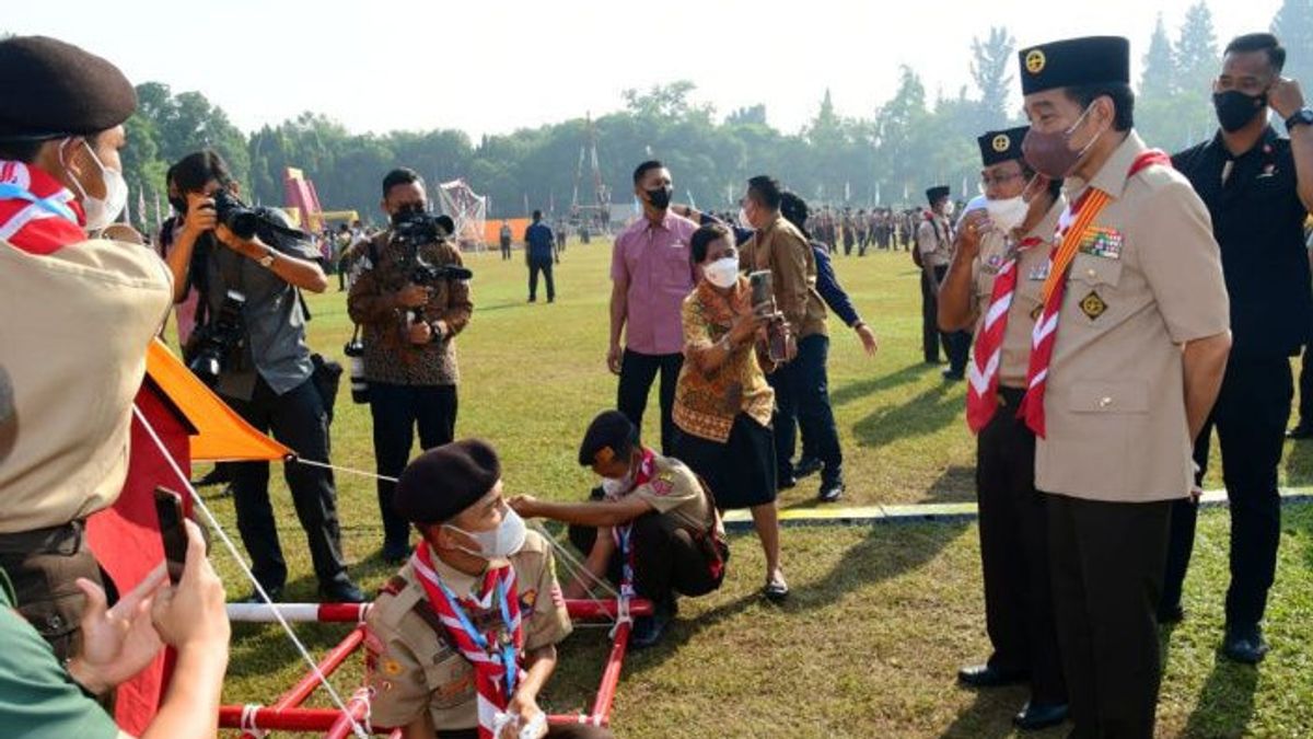 Coming To The XI National Jamboree In Cibubur, Jokowi: The Activities Are Diverse, There Are Skills To Technology