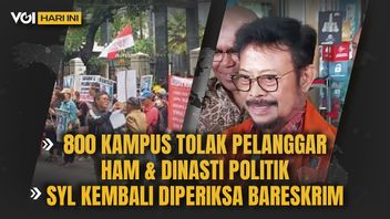 VOIビデオ 今日:インドネシア全土の800のキャンパスが人権と政治的王朝の侵害者を拒否し、SYLは再び調査
