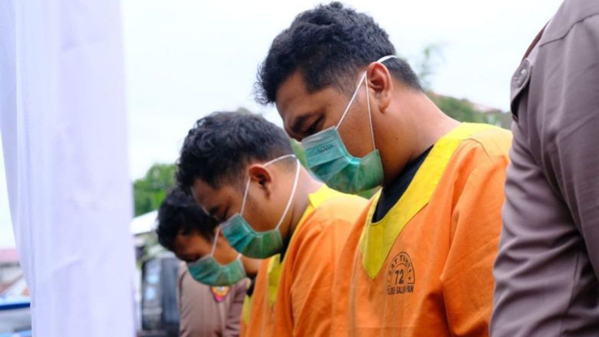 Balikpapan Police Arrest A Gang Of Haled Bulog Rice Sellers, 1.65 Tons Of Rice Confiscated