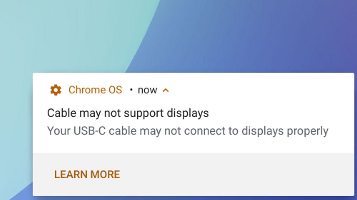 Pembaruan Chromebook Kini Akan Beri Peringatan Jika Kabel USB-C Tidak Berfungsi