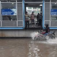 Kamis Pagi Jakarta Hujan, Sejumlah Halte Banjir dan Layanan Transjakarta Terganggu