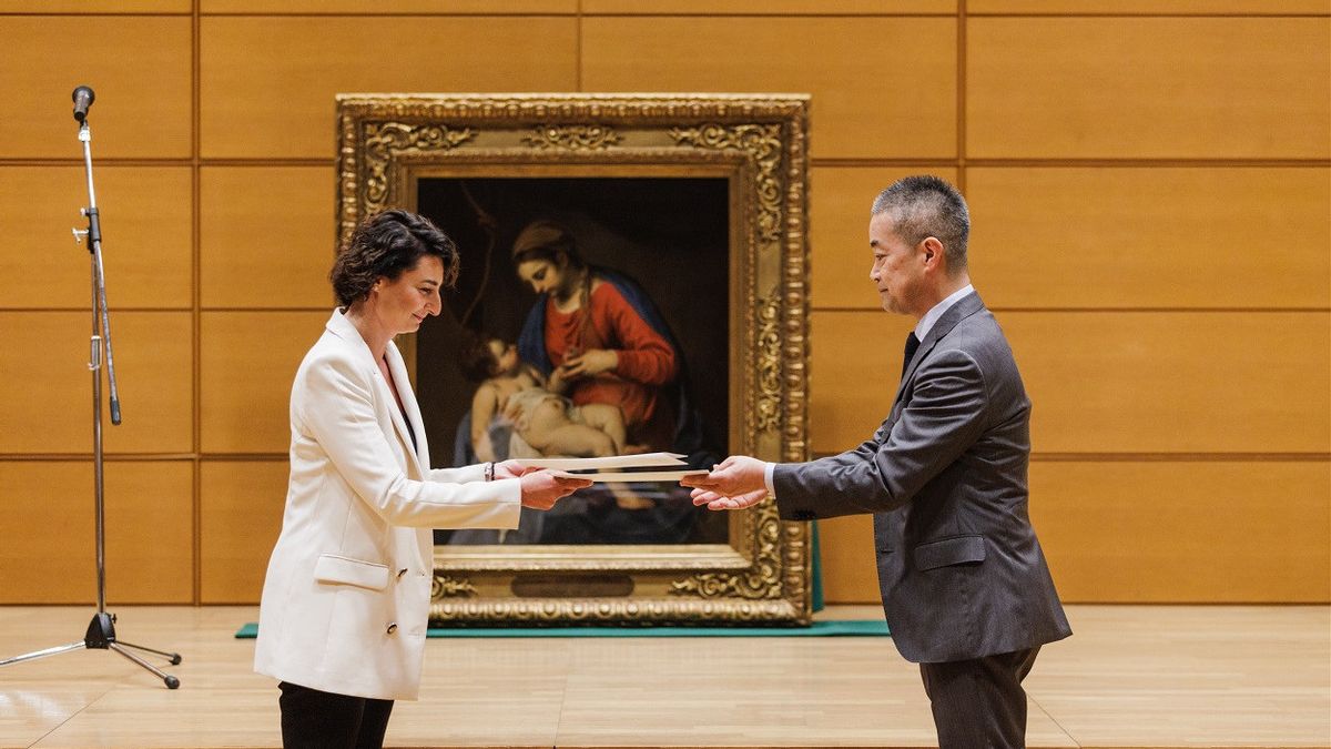 Japan Returns The Painting Of 'Madonna And Child' By Alessandro Turchi Who Was Arrested By Nazi Germany In 1940 To Poland