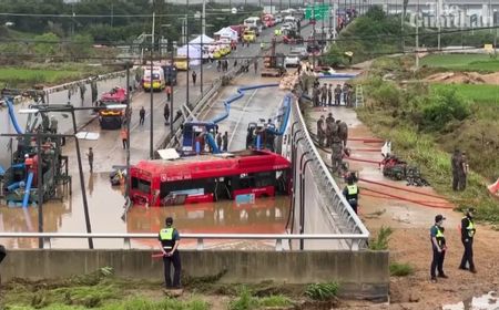 Korban Tewas Banjir Korea Selatan Capai 40 Orang, Presiden Yoon Soroti Respons Pihak Berwenang