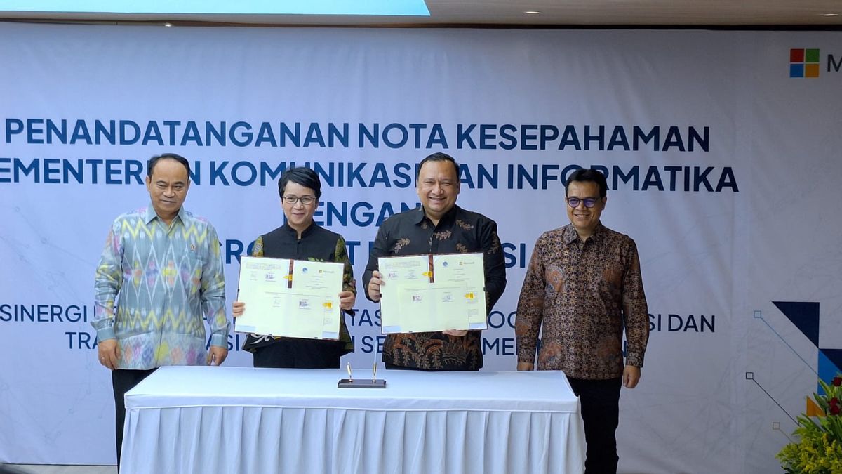 与微软印尼签署谅解备忘录后,Kominfo将培养印尼数字人才