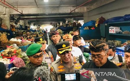 Kapolresta-Forkompinda Denpasar Sidak Harga Sembako di Pasar Badung