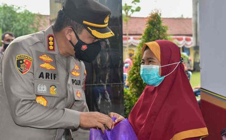 Polresta Cirebon Gelar Vaksinasi Khusus Anak Yatim Piatu karena COVID-19