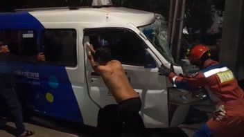 Allegedly Tired Of Being Grieved By His Father's Funeral, Jaklingko City Angkot Driver Experienced An Accident On Jalan Sunter Permai Raya