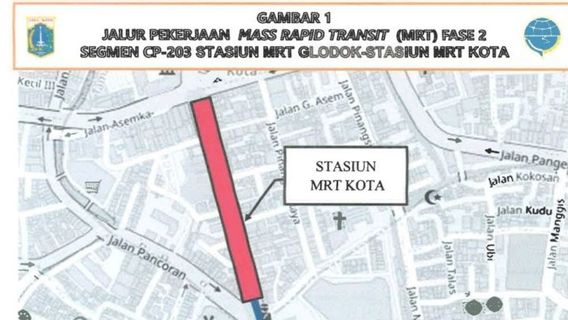 L’agence De Transport DKI A Organisé L’ingénierie De La Circulation Pendant La Construction Du MRT Glodok-Kota