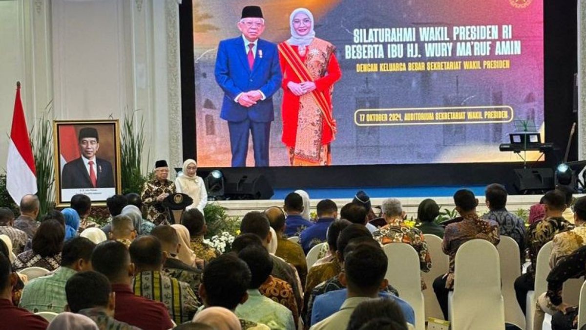 Ma'ruf Amin Minta Jajaran Setwapres Bekerja Sepenuh Hati Bantu Gibran