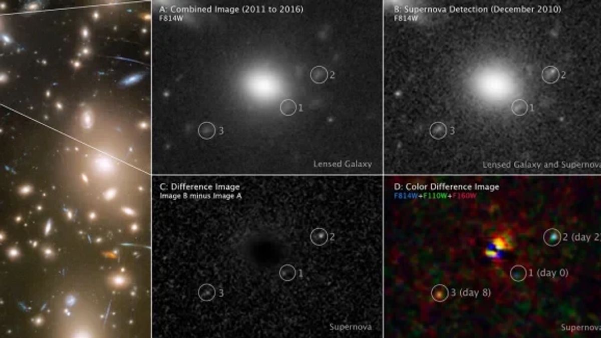 哈勃望远镜捕捉一颗超新星的星爆时刻