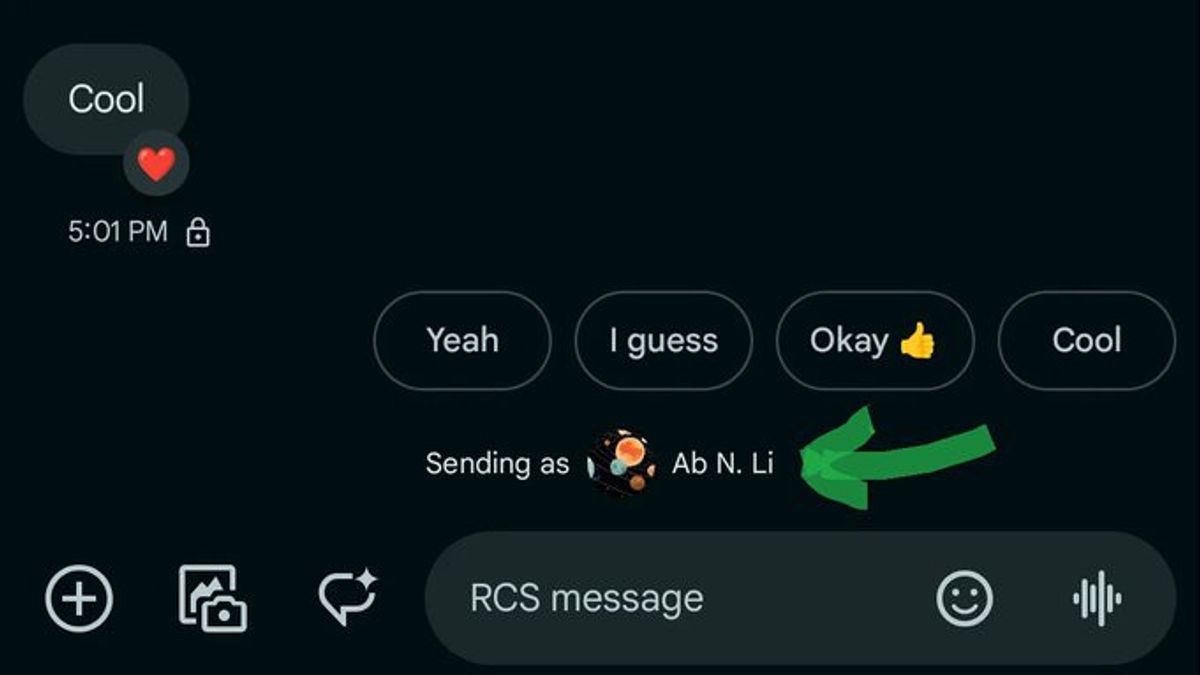 Google Messages Tambahkan Notifikasi "Mengirim Sebagai" untuk Pengingat Profil Pengguna