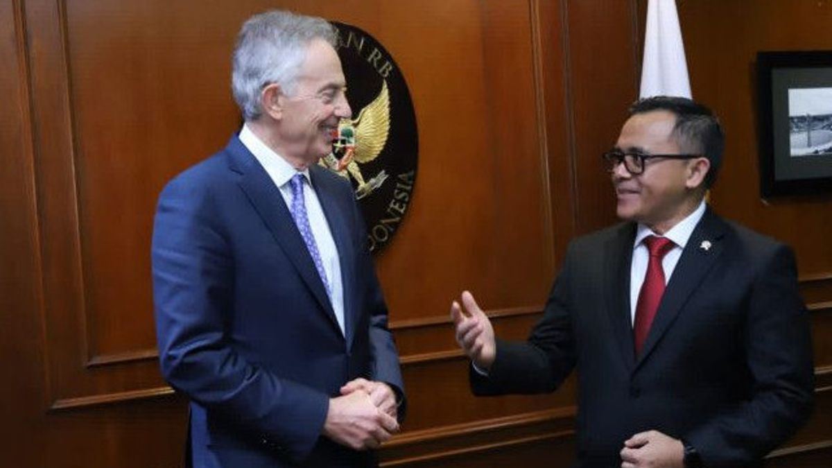 Menpan RB呼吁英国前首相托尼·布莱尔准备帮助印尼数字改革