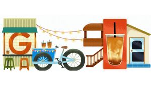 Google Doodle Hari Ini Merayakan Minuman Viral Kopi Susu Gula Aren