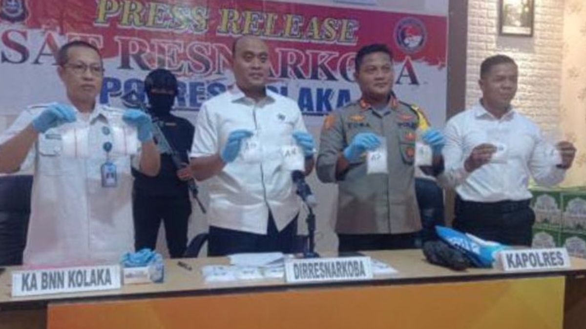 La police de Kolaka n’a pas réussi à perquisitionner 2 kilogrammes de méthamphétamine depuis Medan