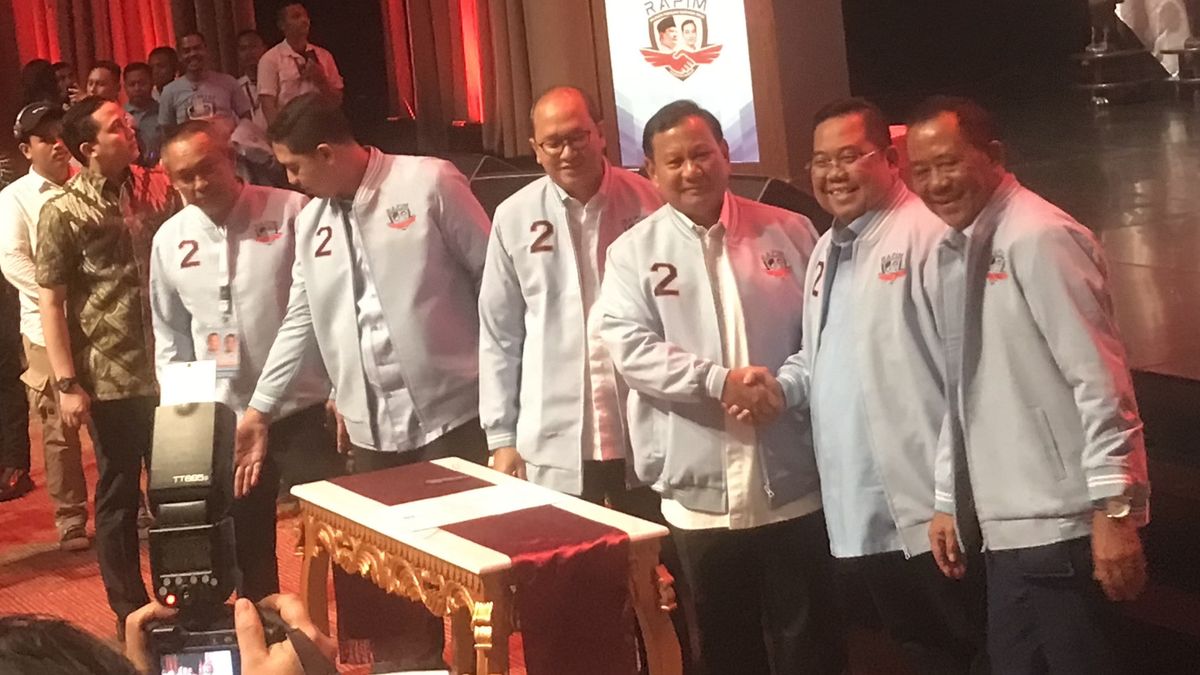 Indonesian Traders Volunteers Advance To Support Prabowo-Gibran Win One Round