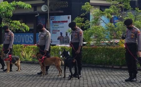 Anjing-anjing Pelacak yang Juga Jaga KTT G20 akan Bantu Pengamanan Natal dan Tahun Baru di Sidoarjo