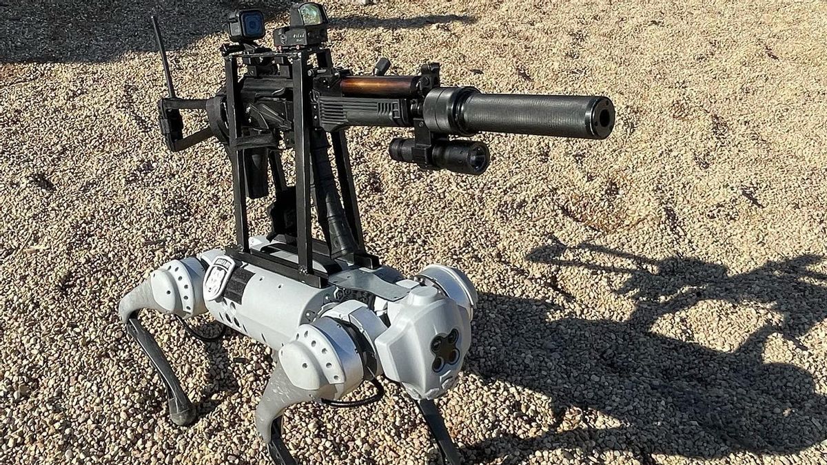 武装机器狗，未来战争技术的例证