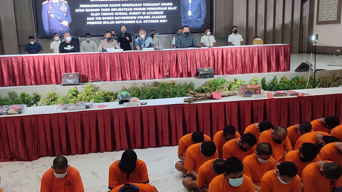 Making Trouble In The Community, 72 Pencak Silat Members Perpetrators Of Violence In East Java Arrested By The Police
