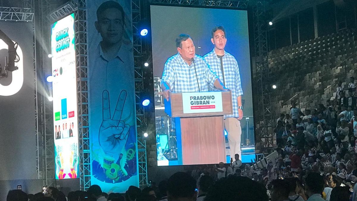 Prabowo's First Speech After Winning Quick Count: We Will Embrace All Elements, Will Protect