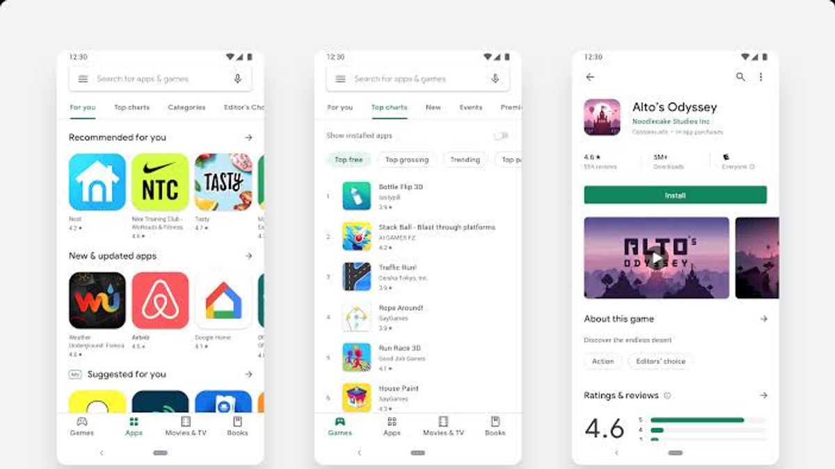 Makin Mudahkan Pengguna, Google Hadirkan Tab Anyar di Play Store