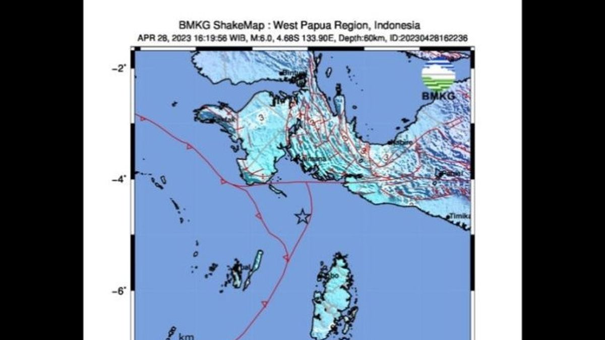 West Papua Earthquake Magnitude 6.0