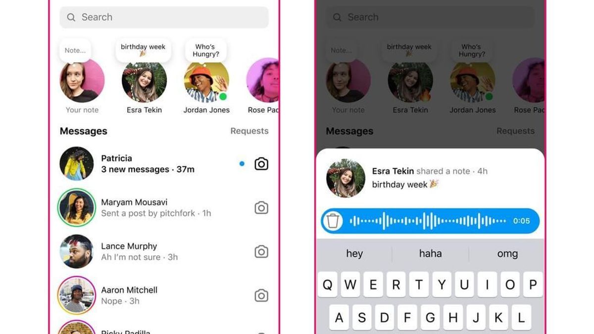 Meta Uji Coba Fitur Reaksi ke <i>Note</i> Instagram dengan Foto, Video, Audio, dan GIF