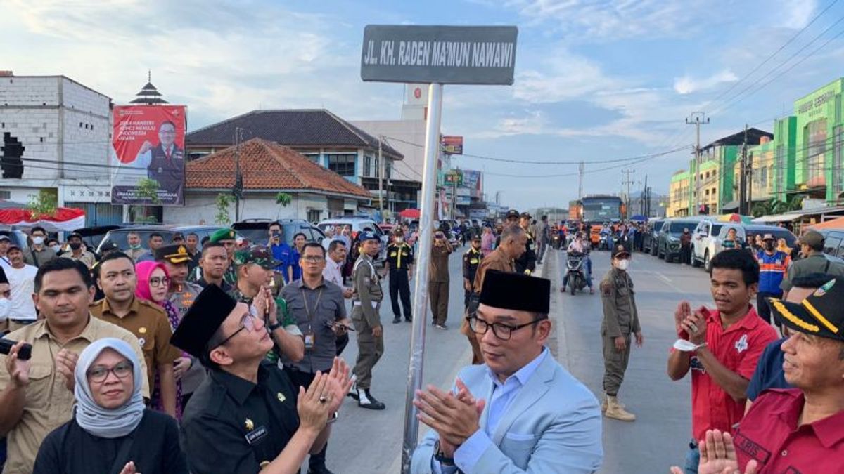 The Name Of Jalan Cikarang-Cibarusah Has Been Changed To KH. Raden Mamun Nawawi, Ridwan Kamil: The Aspirations Of The Bekasi Regency Society