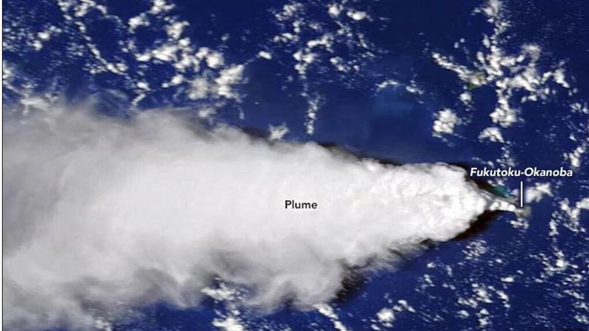 Letusan Gunung Bawah Laut di Jepang Terpantau Satelit NASA Membentuk Pulau Baru