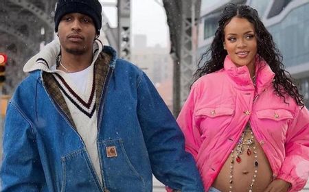 Rihanna Hamil Anak A$AP Rocky, Perut Sudah Buncit