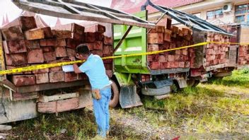 Find 176 Kayu Batangs With 4 Trucks Attached, South Solok Police In West Sumatra Search For Owners Check Letter Completeness