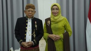 Wapres Ma'ruf Amin Tiba di Sidang Tahunan MPR, Pakai Pakaian Adat Solo Plus Blangkon Tanpa Kopiah