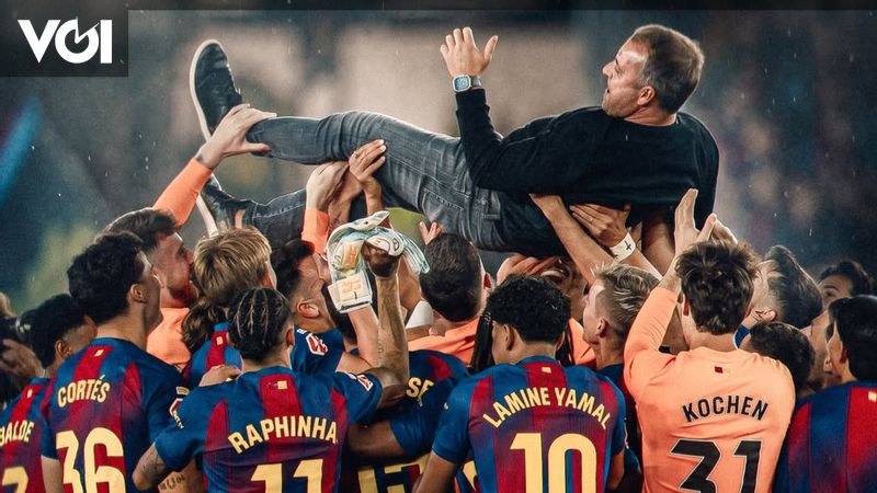 Kegembiraan Hansi Flick yang Tersedih saat Barcelona Memenangkan Gelar LaLiga