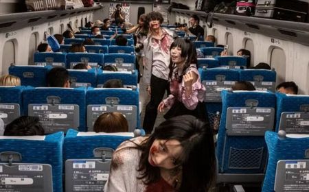 Terinspirasi dari Film Train To Busan, Zombie-Zombie Berkeliaran dan Menyerang Penumpang Shinkansen