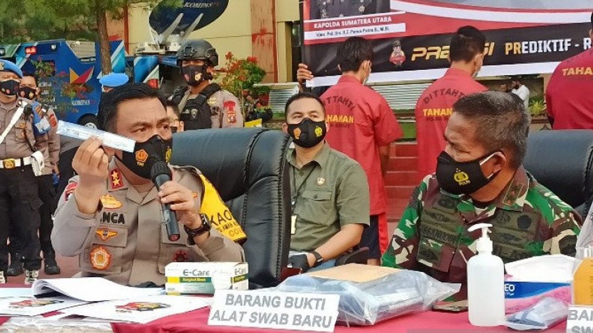 شرطة شمال سومطرة الإقليمية تحدد 5 مشتبه بهم في حالات اختبار المستضد المستخدمة، وهناك مدير كيميا فارما