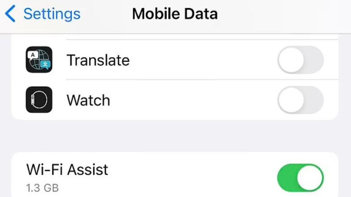iPhoneの「Wi-Fi Assist」機能をオフにしてバッテリーの過度の消費を避ける