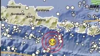 巴厘岛Jembrana地震,震级为5.0