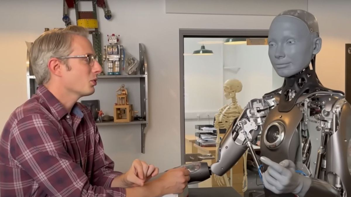 Ameca الروبوت Humaniod ، يضمن عدم استيلاء الروبوتات على العالم