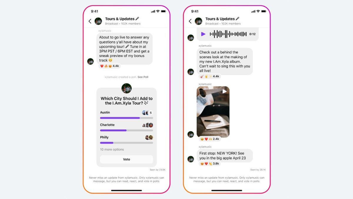 Comment partager des messages depuis une chaîne de diffusion Instagram à Facebook