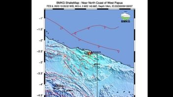 BMKG: An Earthquake With A Magnitude Of 5.4 Rocked The Papua Region