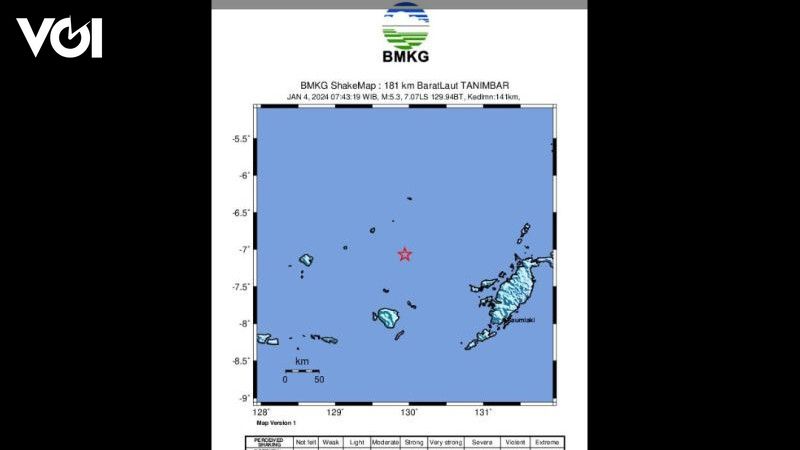 BMKG: Gempa M5,6 Guncang Wilayah Laut Banda Tidak Berpotensi Tsunami