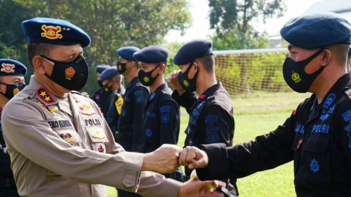 South Sumatra Police Send 104 Brimob Members In 2 Karhutla Prone Areas