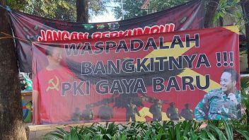 ساتبول PP يقول لافتة مع صورة الجنرال أنديكا بيركاسا حول أحفاد PKI قد أزيلت