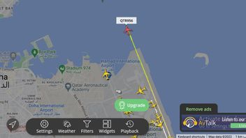 载有Eril尸体的飞机旅行更新：在6.59 WIB从多哈卡塔尔机场起飞