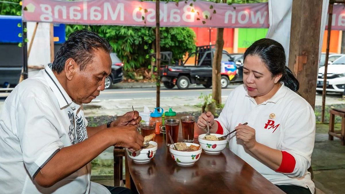 Politique Makan Bakso, Puan Maharani 'Pamer' Santap Bakso Bareng Bambang Pacul 3 Mangkok