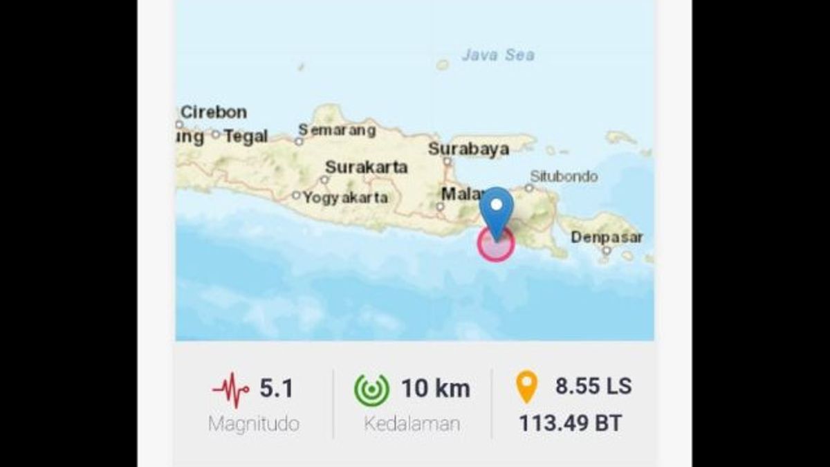 据报道，东爪哇的5.0级地震在Jember造成破坏