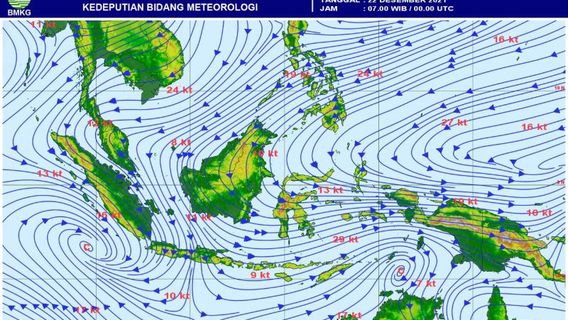 Whirlwind In The Timor-Arafur Sea, BMKG Reminds NTT Residents To Beware Of Potential Rain And Wind At Christmas