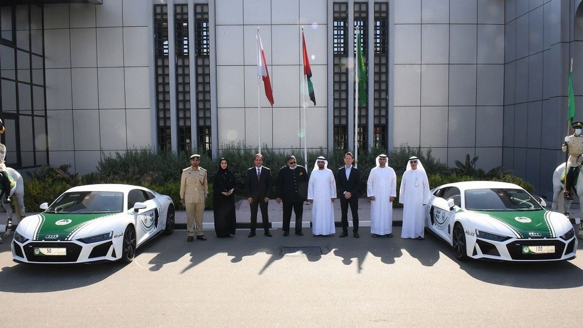 Armada Mobil Patroli Mewah Polisi Dubai Bertambah, Giliran Audi R8 Coupe Merapat
